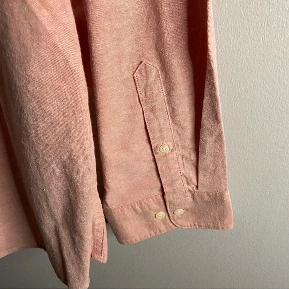 Denver Hayes Men's Salmon Modern Fit Long Sleeve Button-Down Shirt - Picture 4 of 8